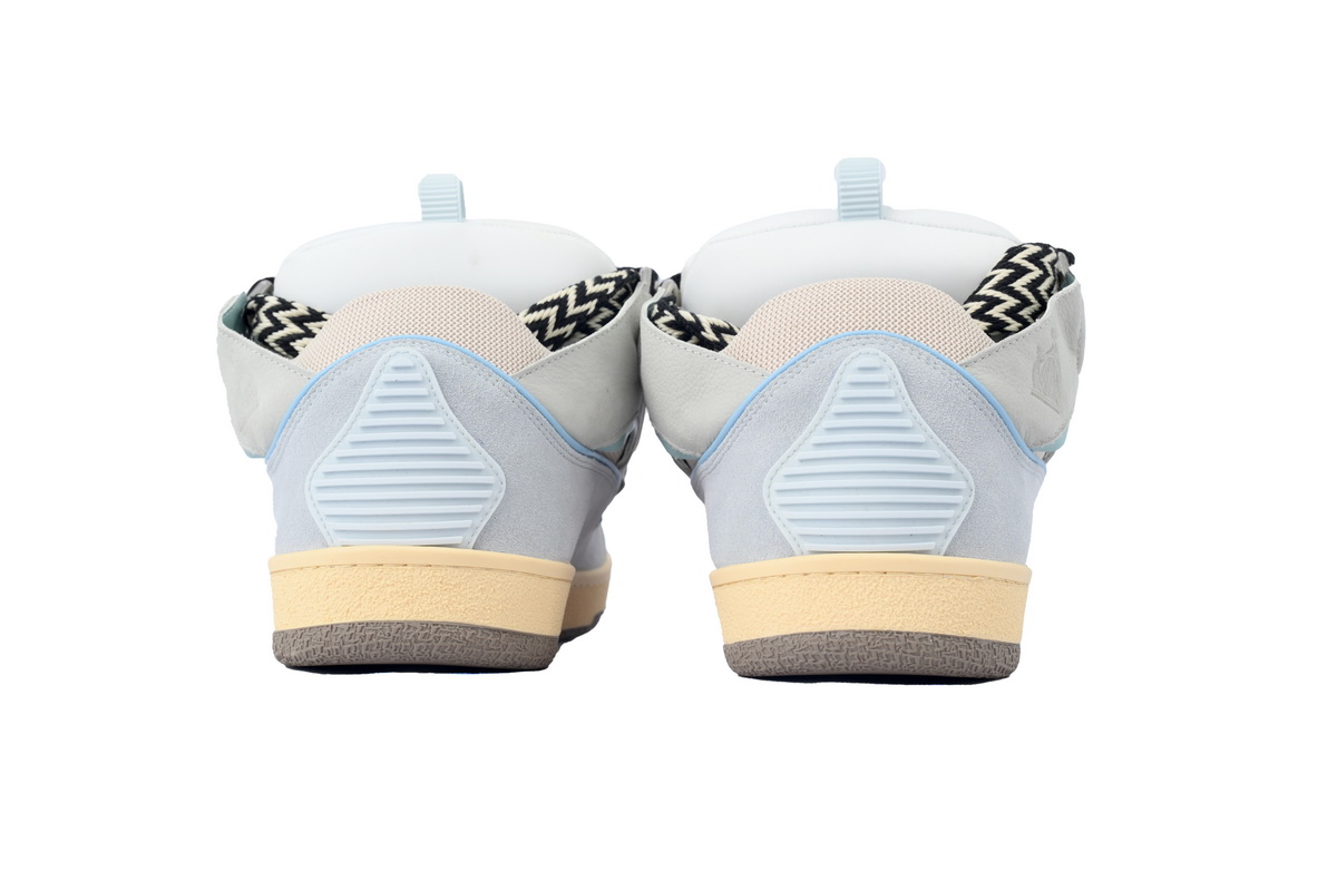 Lanvin Leather Curb Sneaker Pale Blue