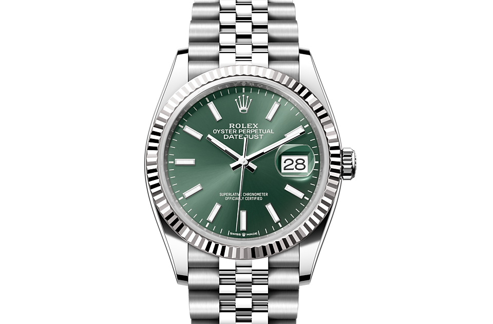 Rolex Datejust 36 Oyster-36 mm-Oystersteel White Gold Reference 126234 m126234-0051