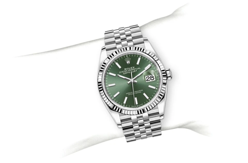 Rolex Datejust 36 Oyster-36 mm-Oystersteel White Gold Reference 126234 m126234-0051