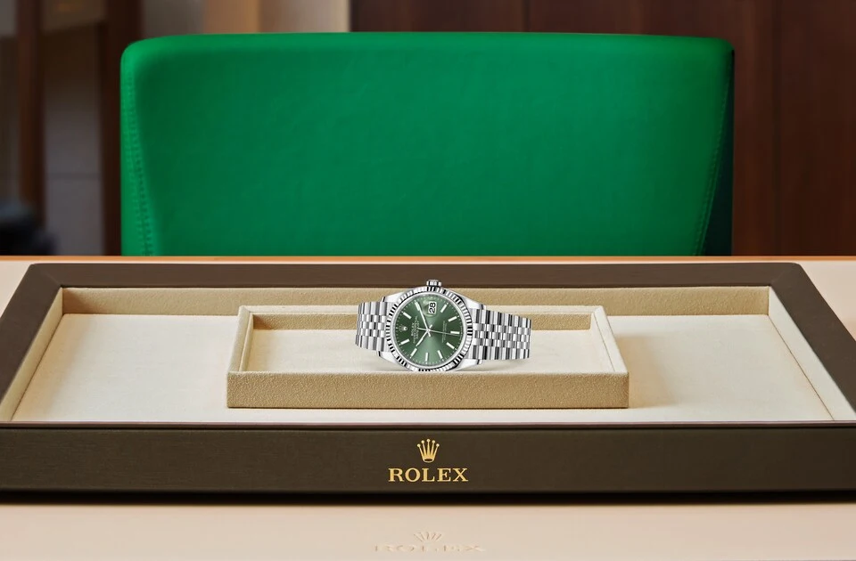 Rolex Datejust 36 Oyster-36 mm-Oystersteel White Gold Reference 126234 m126234-0051