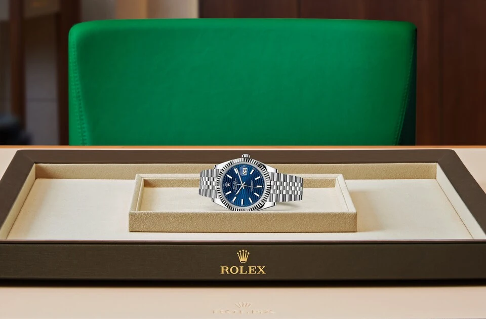 Rolex Datejust 41 Oyster-41 mm-Oystersteel White Gold Reference 126334 m126334-0032