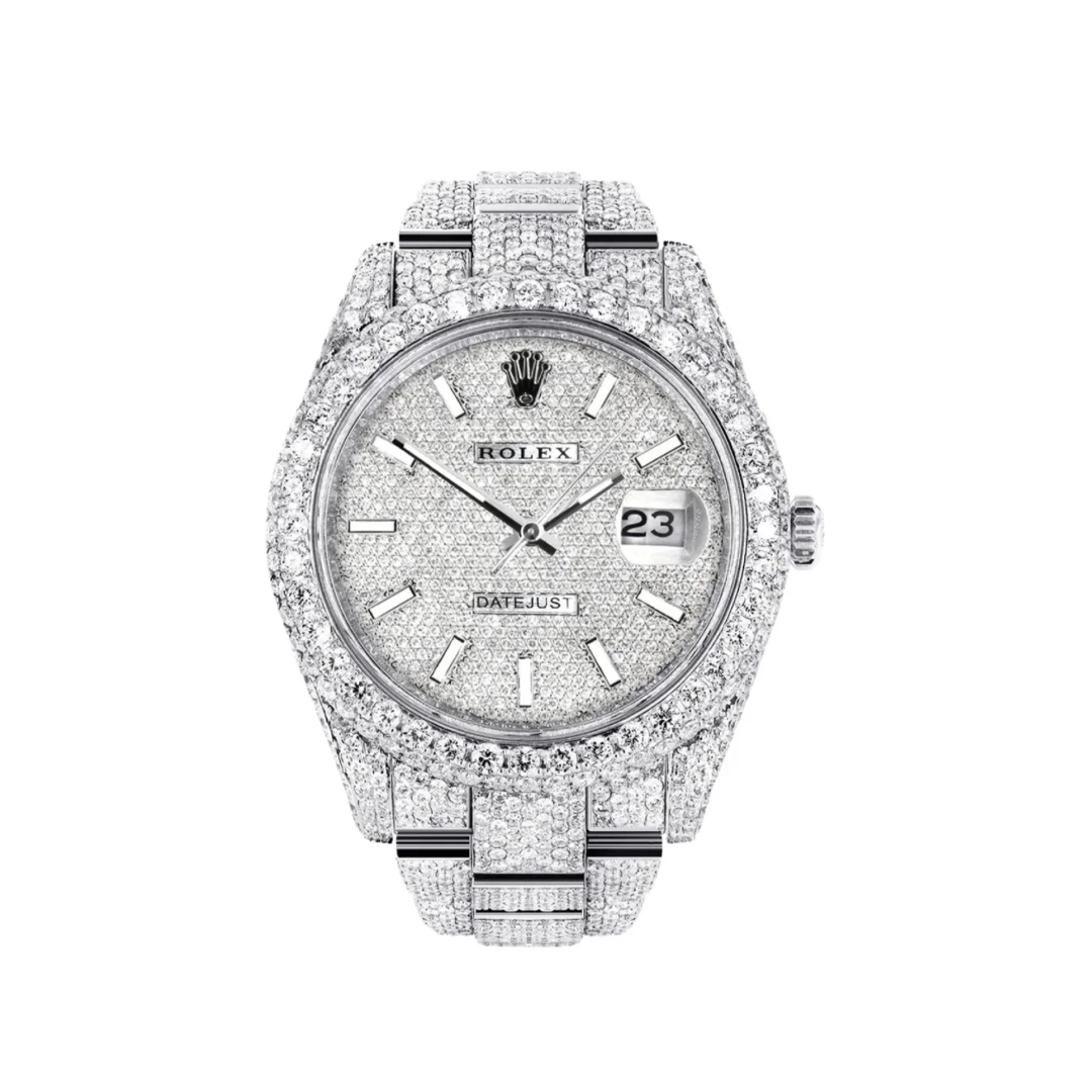 Rolex Diamond Embezzled Datejust 41 Silver 5996 100000612DED4