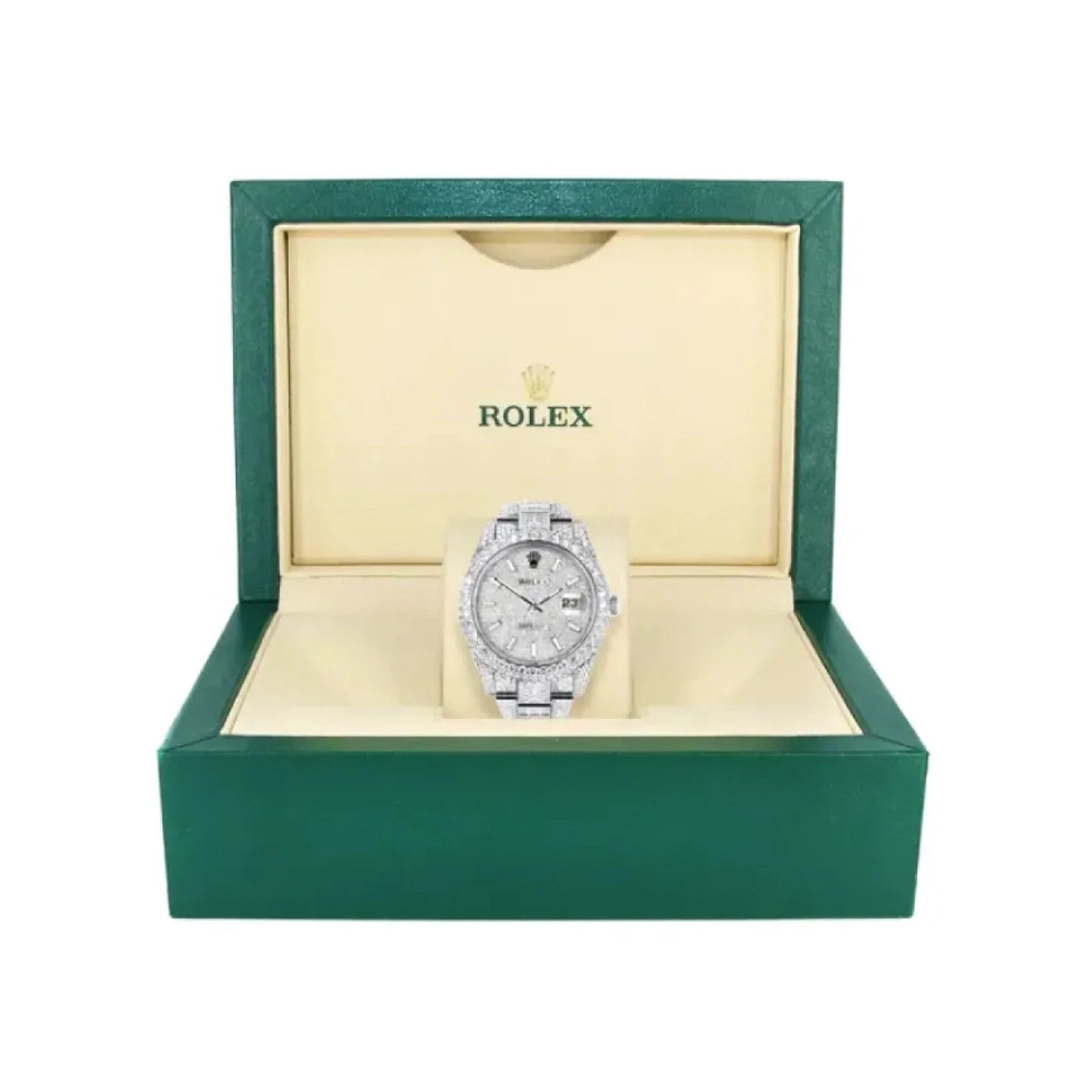 Rolex Diamond Embezzled Datejust 41 Silver 5996 100000612DED4