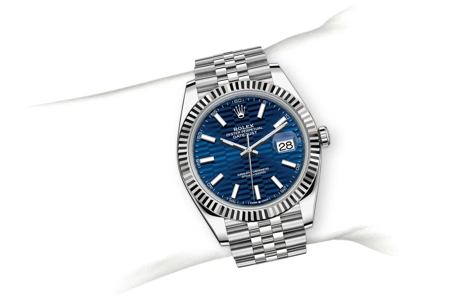 Rolex Datejust 41 Oyster-41 mm-Oystersteel White Gold Reference 126334 m126334-0032