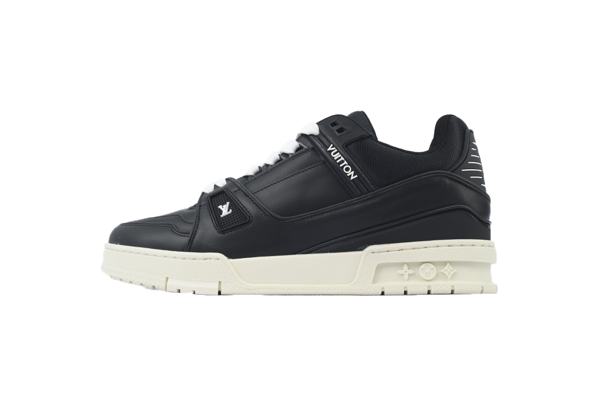 Louis Vuitton Sneaker Black Skin And White Background