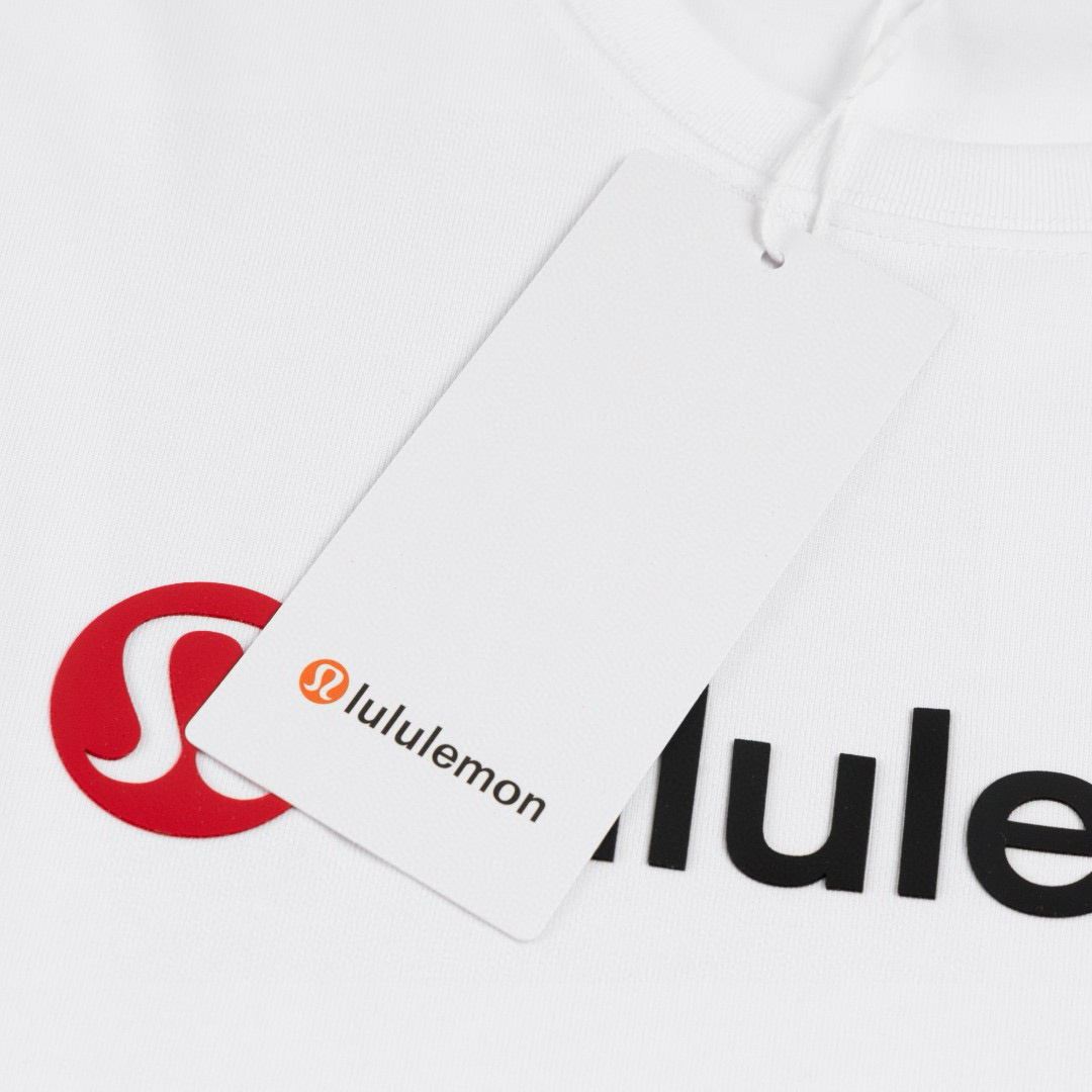 Lulu Letter Logo Laminated Three-dimensional T-shirt