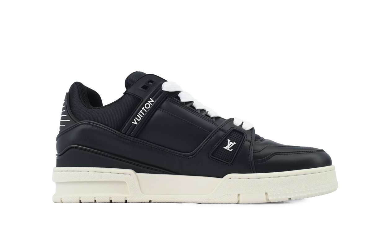 Louis Vuitton Sneaker Black Skin And White Background