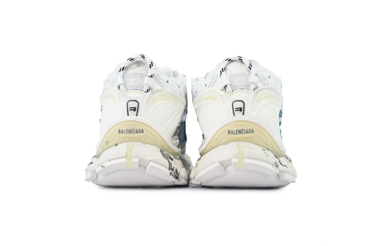 Balenciaga Runner Sneaker Graffiti-White Blue 772774 W3RBQ 9040