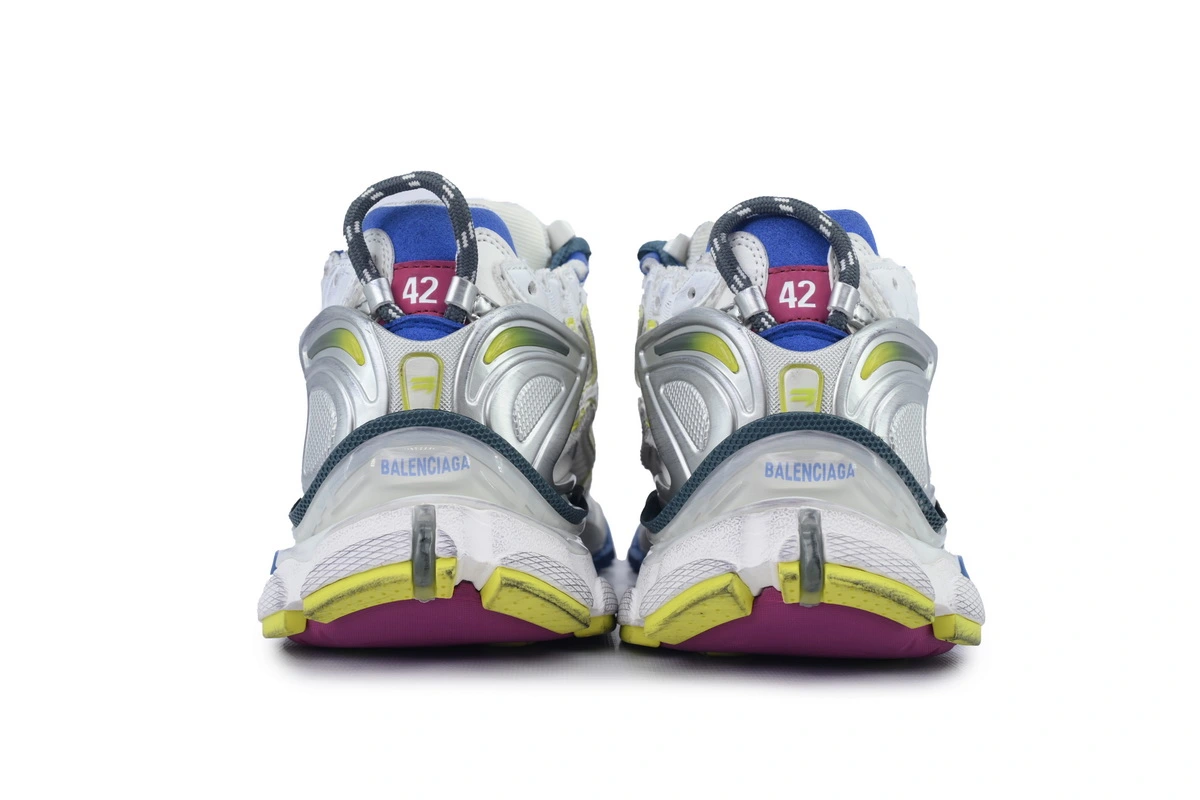 Balenciaga Runner Sneaker White Purple Blue 772767 W3RMU 9547