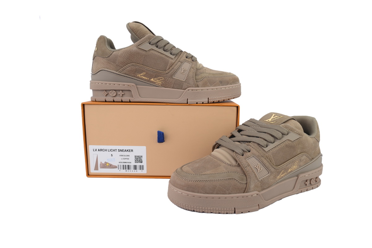 Louis Vuitton Trainer Brown Small Embossing
