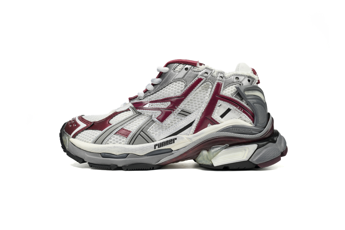 Balenciaga Runner White Wine Red 677403 W3RB3 9069