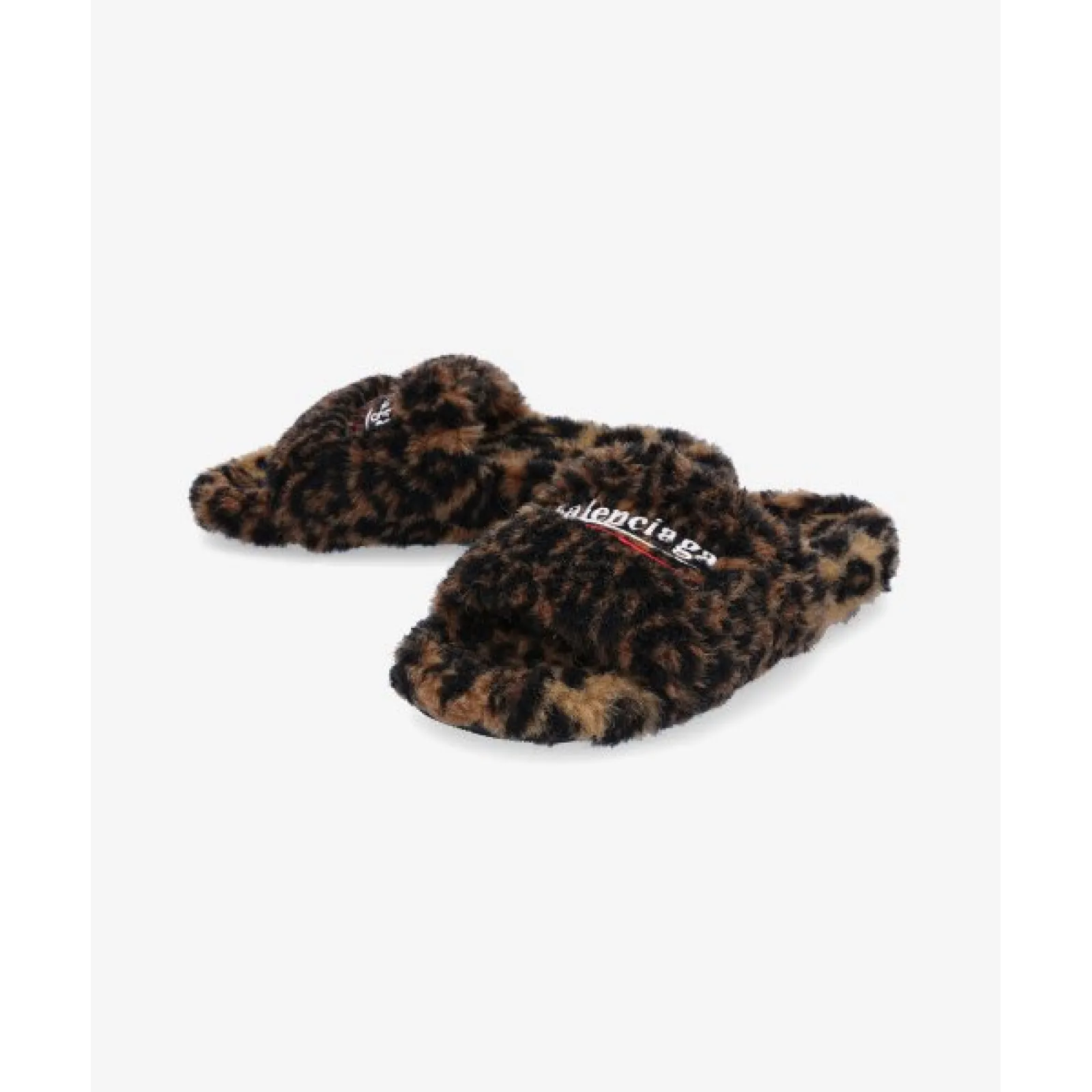 Balenciaga Furry Slides Leopard