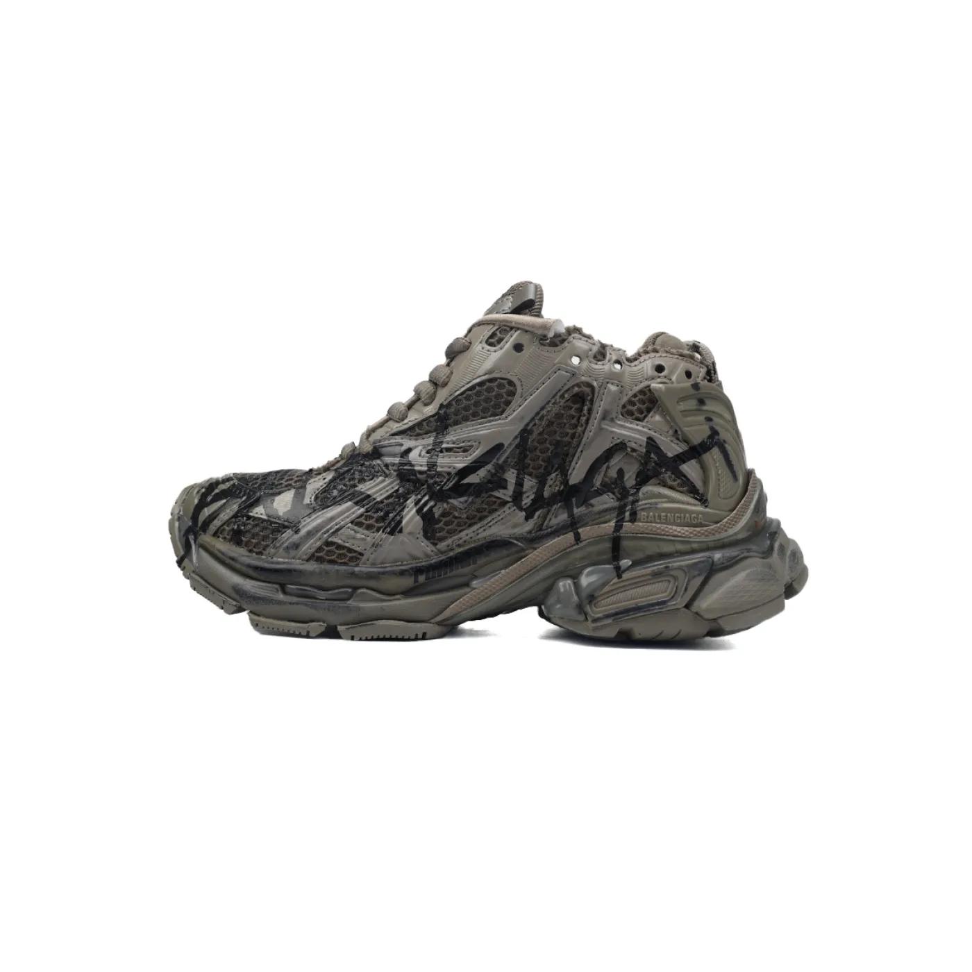 Balenciaga Runner Sneaker Black Brown 677402 W3RB2 2010