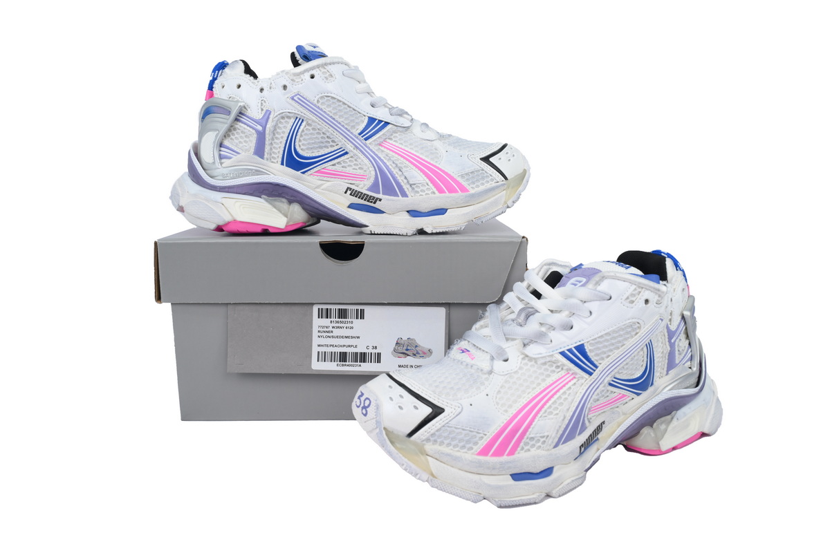 Balenciaga Runner Sneaker Purple Blue Powder 772767 W3RNY 6120