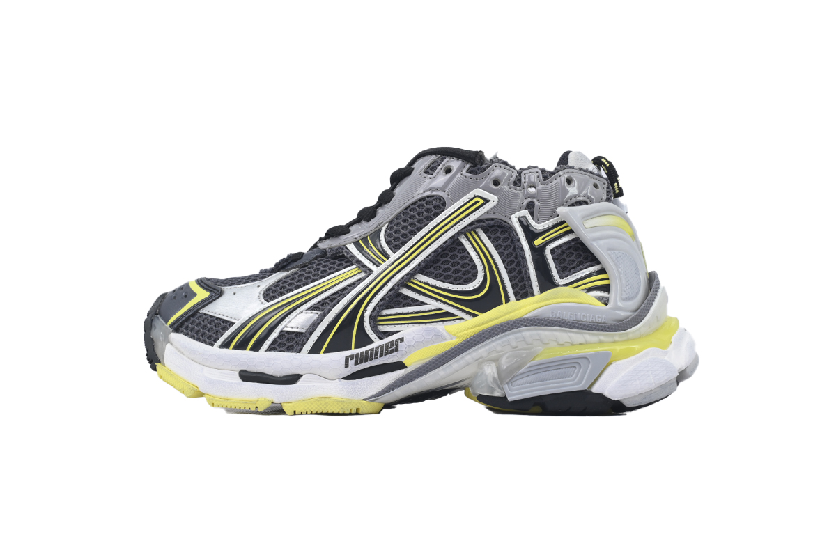 Balenciaga Runner Sneaker Grey Black Yellow 772767 W3RMU 1279