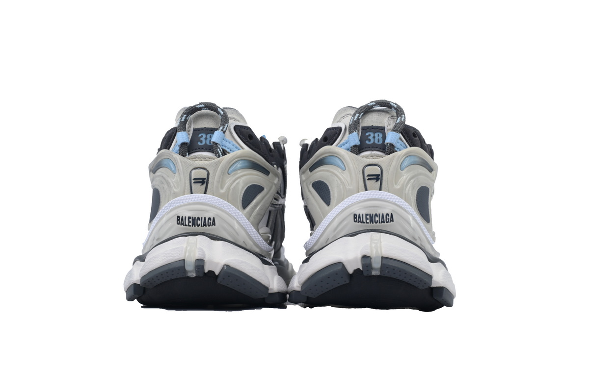 Balenciaga Runner Sneaker White Black Blue 772767 W3RNY 0623