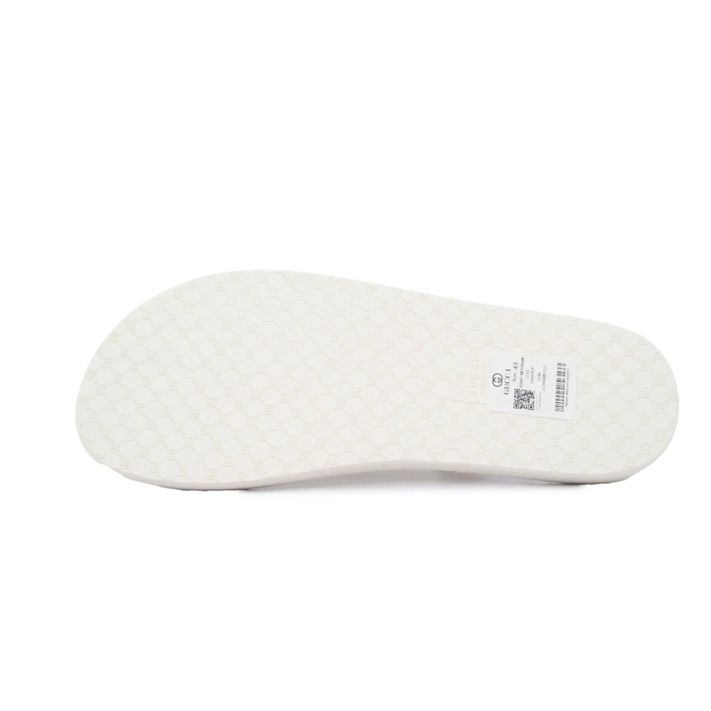 Gucci Slippers Silver Printed Rice White