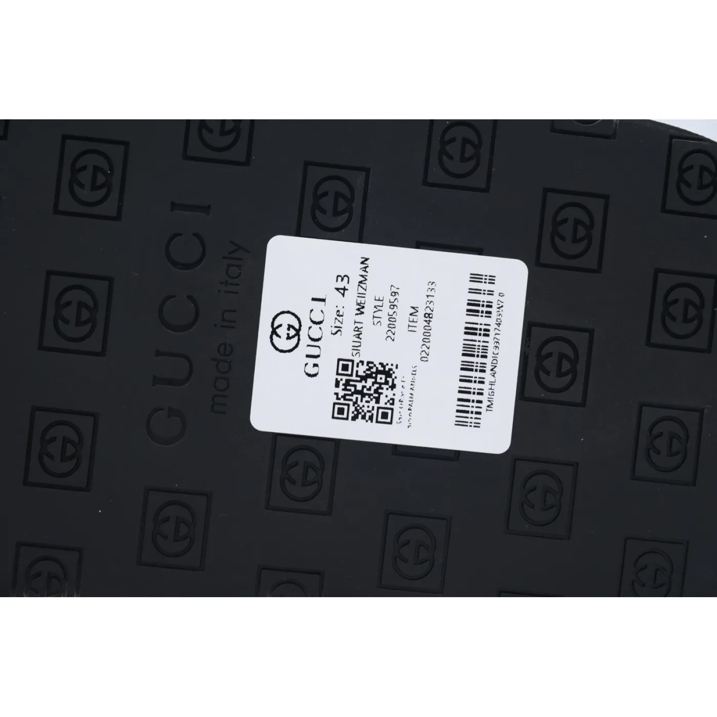 Gucci Double G Printed Black Rice