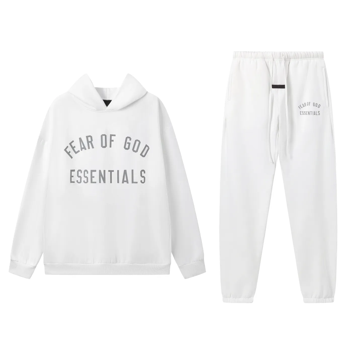 Fear of God Essentials Fleece II Hoodie Sweatpant Set White