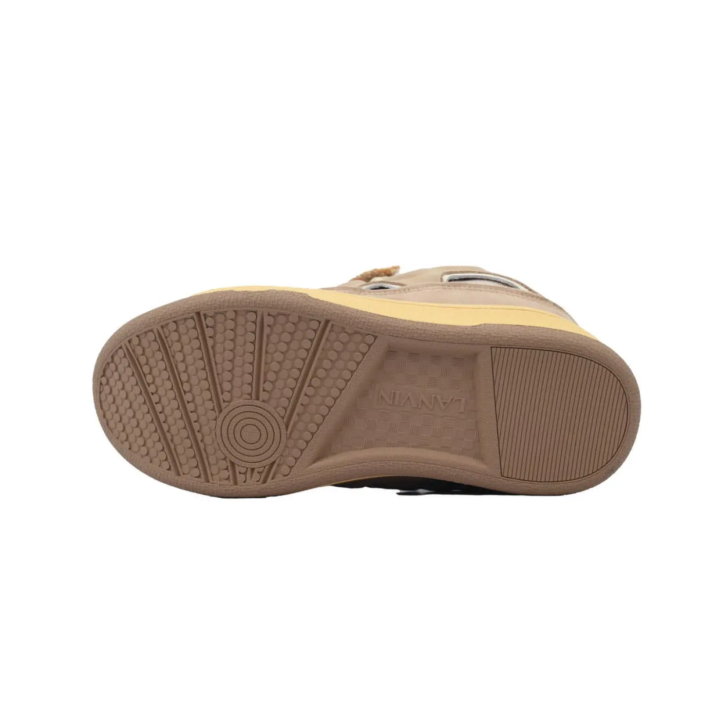 Lanvin Curb Sneakers White Brown