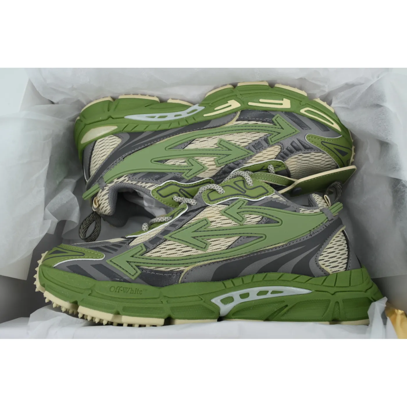 Off-White Be Right Back Military Green Grey OMIA295F24 FAB001 0038