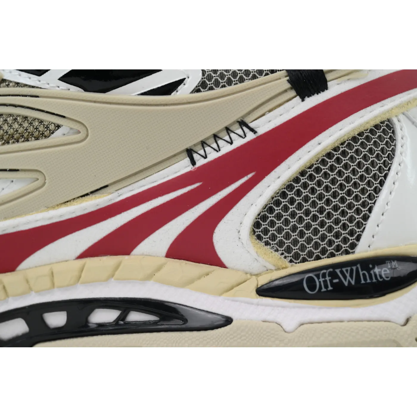 Off-White Be Right Back Khaki Red OMIA295C99 FAB000 0032