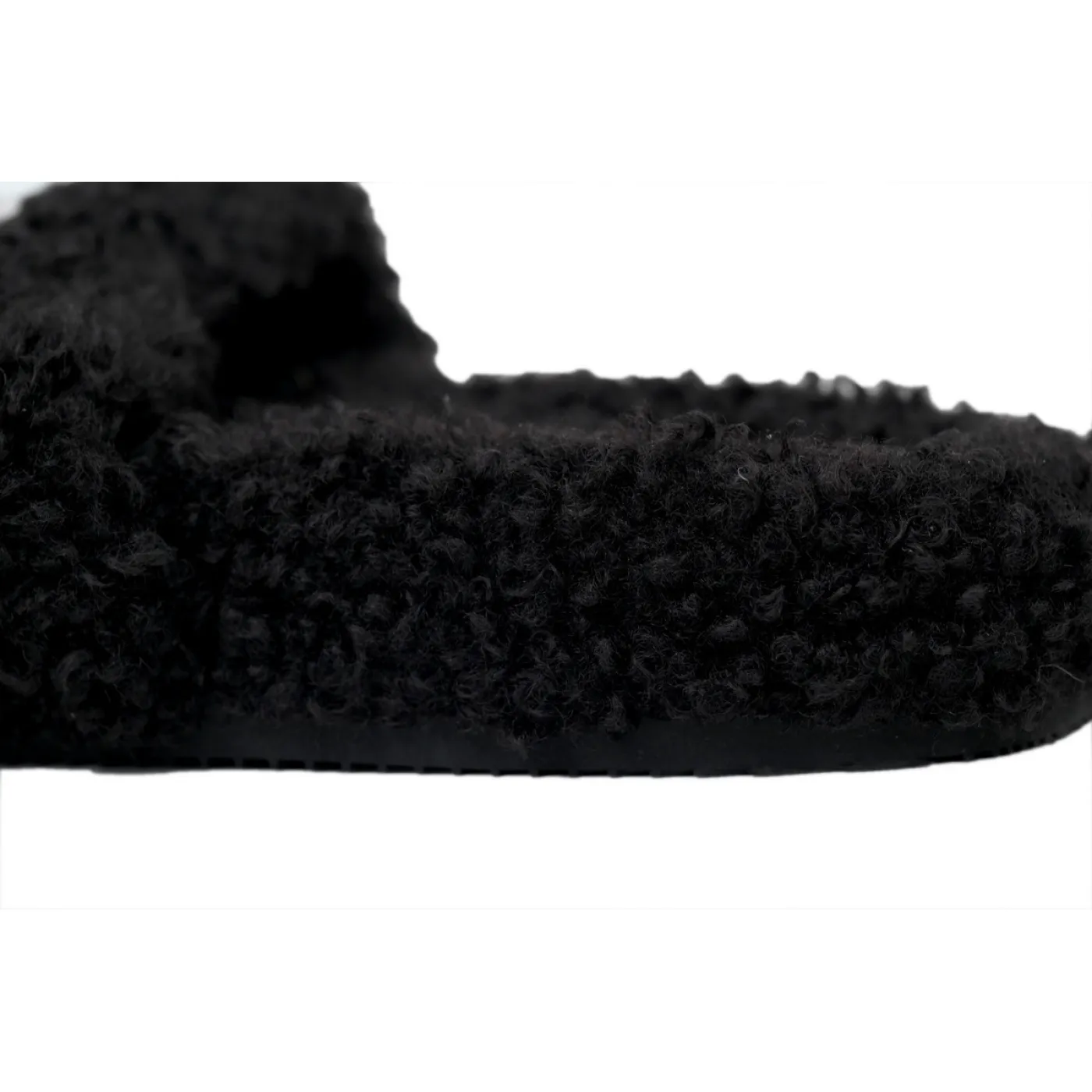 Balenciaga Cities Paris Furry Slide Black