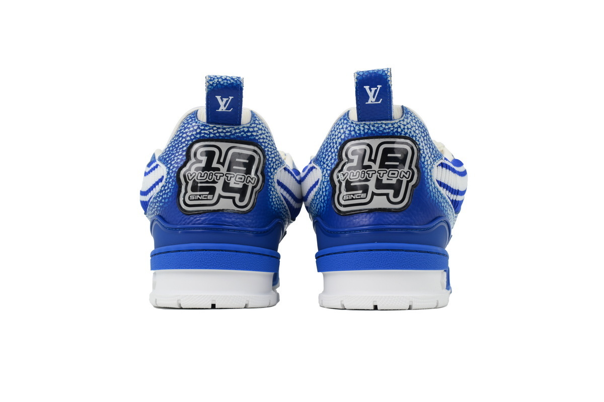 Louis Vuitton LV Skate Sneaker Knitted Collar Blue 1AHSXP