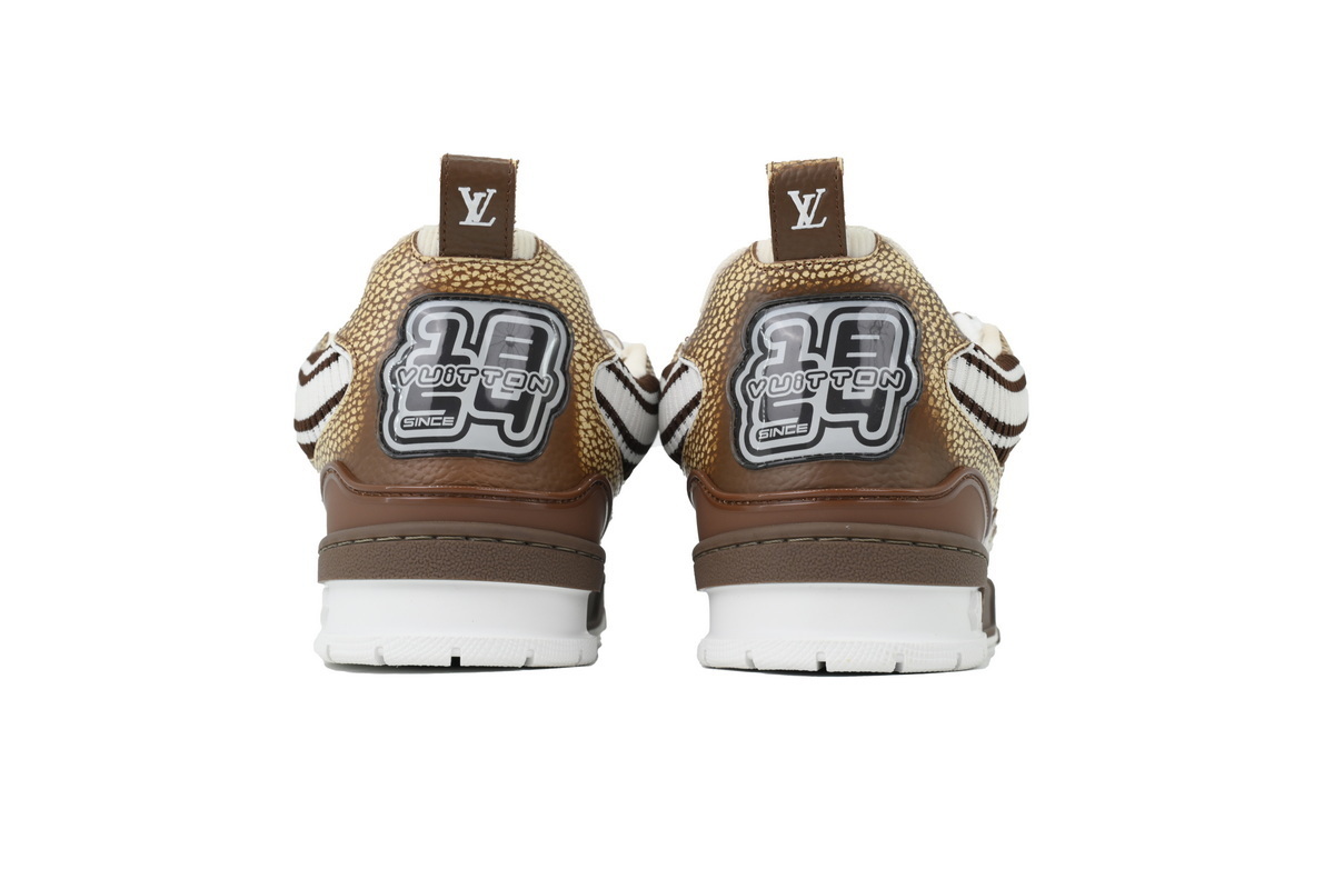 Louis Vuitton LV Skate Sneaker Knitted Collar Khaki 1AHSWN