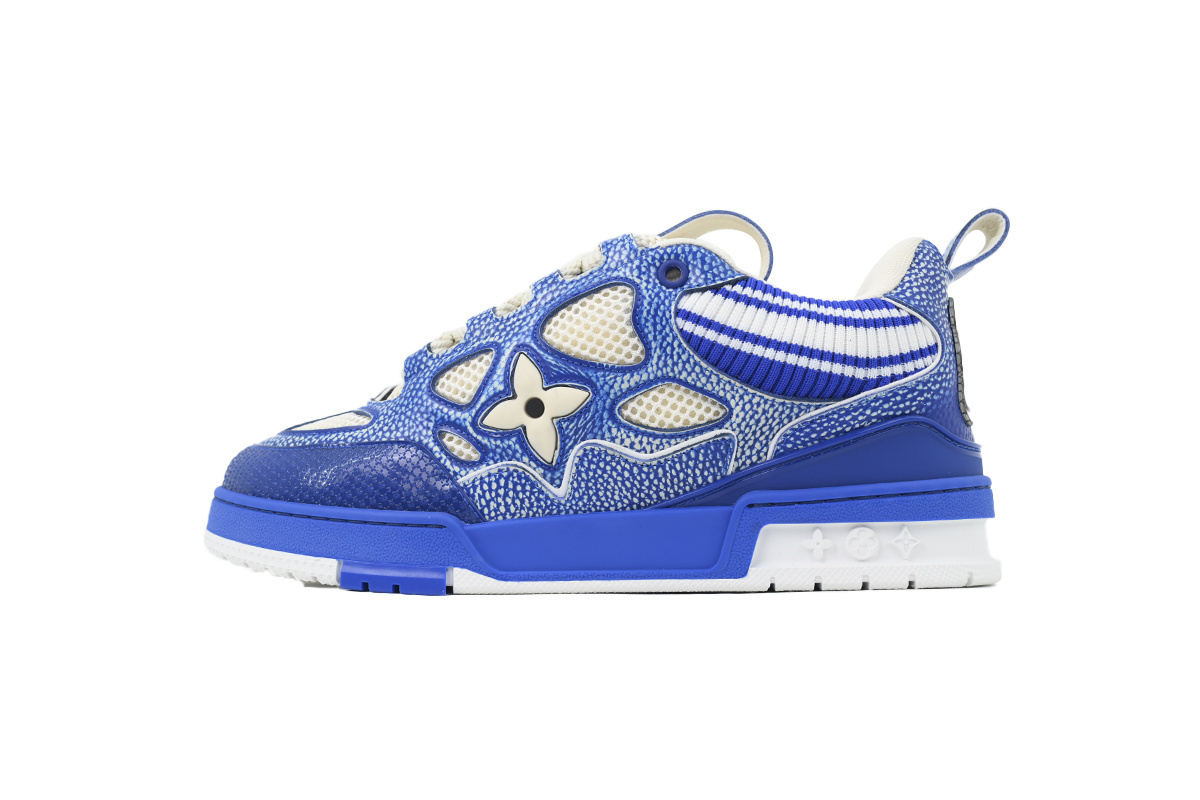 Louis Vuitton LV Skate Sneaker Knitted Collar Blue 1AHSXP