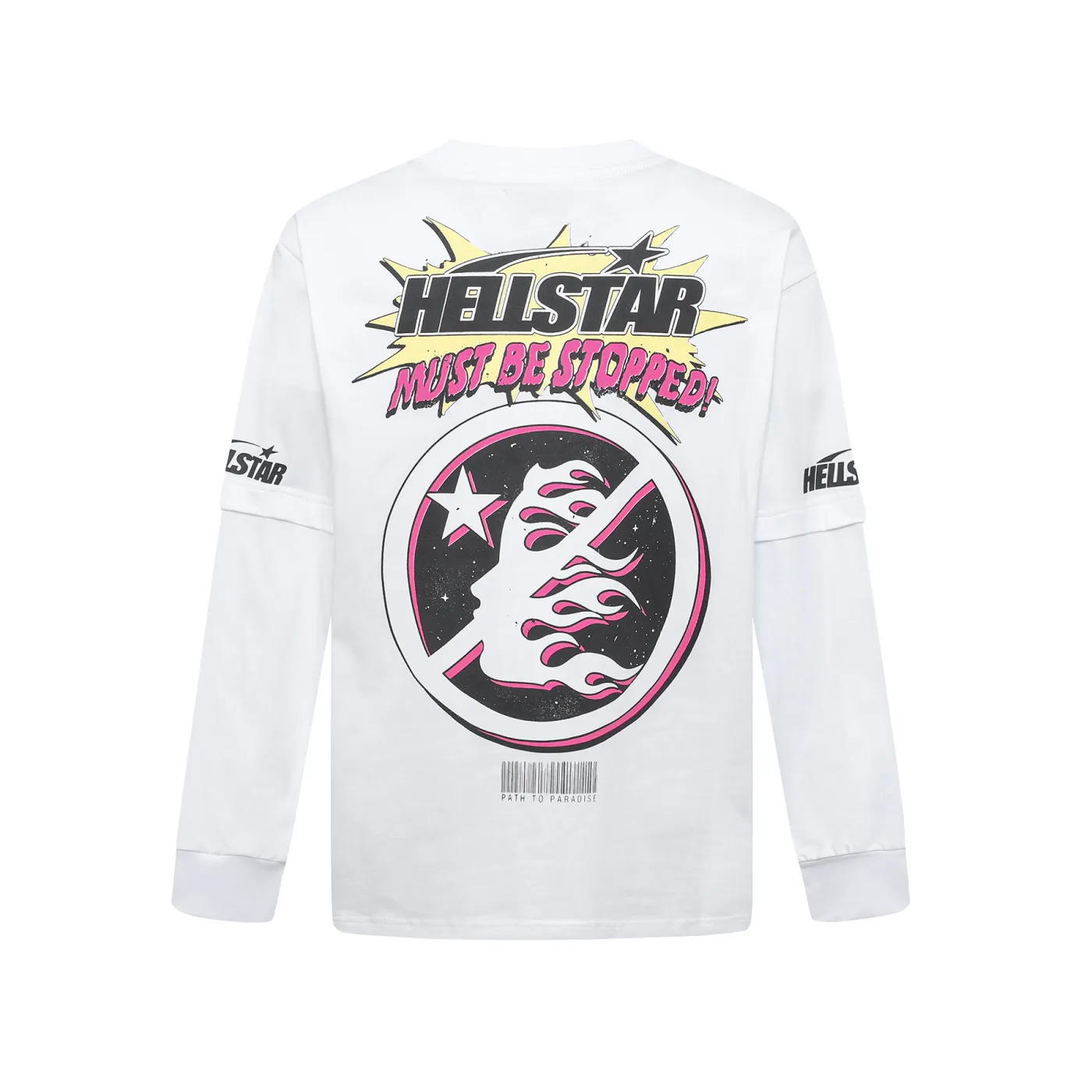 Hellstar Breaking News Long-Sleeve T-Shirt Black White