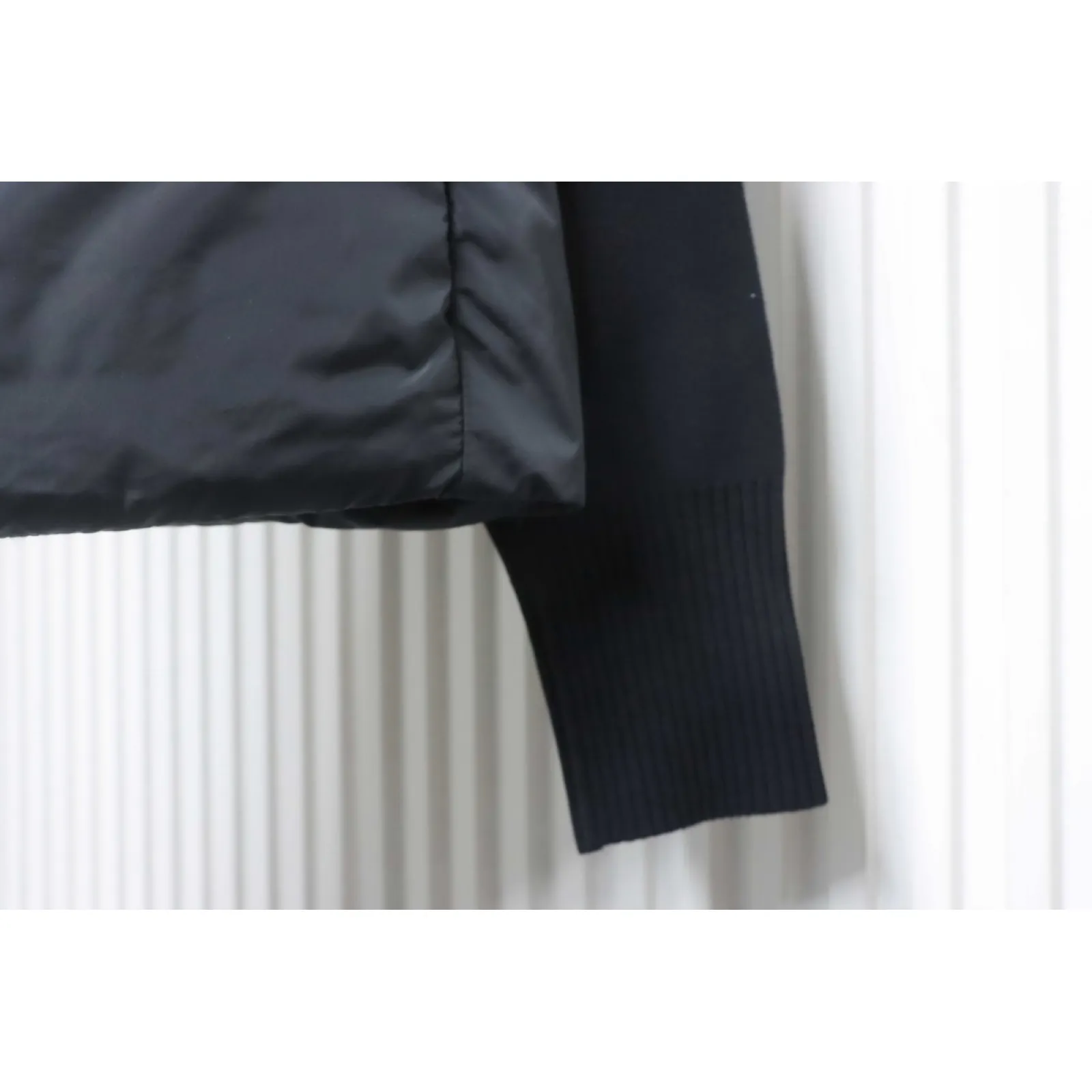 Canada goose Plaid Hooded Knit Jacket Black