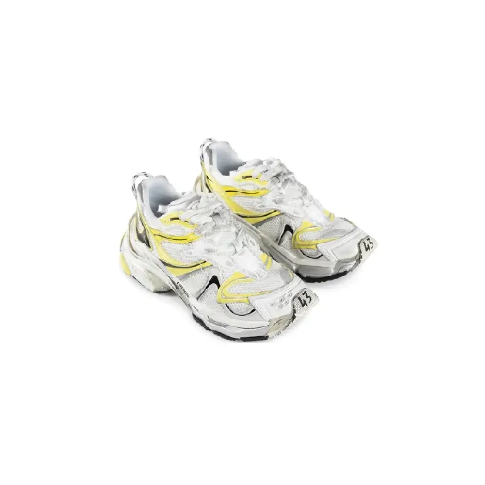 Balenciaga Runner Sneaker White Yellow 779066 W3RXP 9710