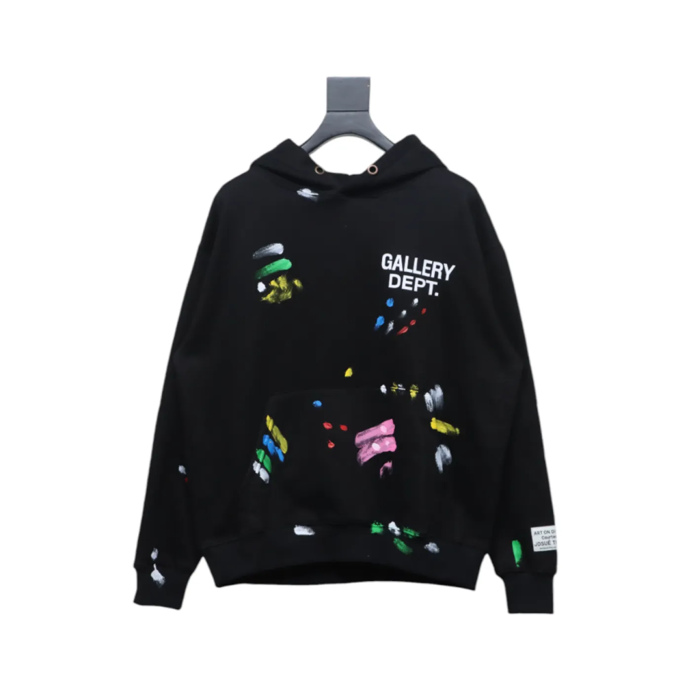 Gallery Dept. Splatter Letter Hoodie Black