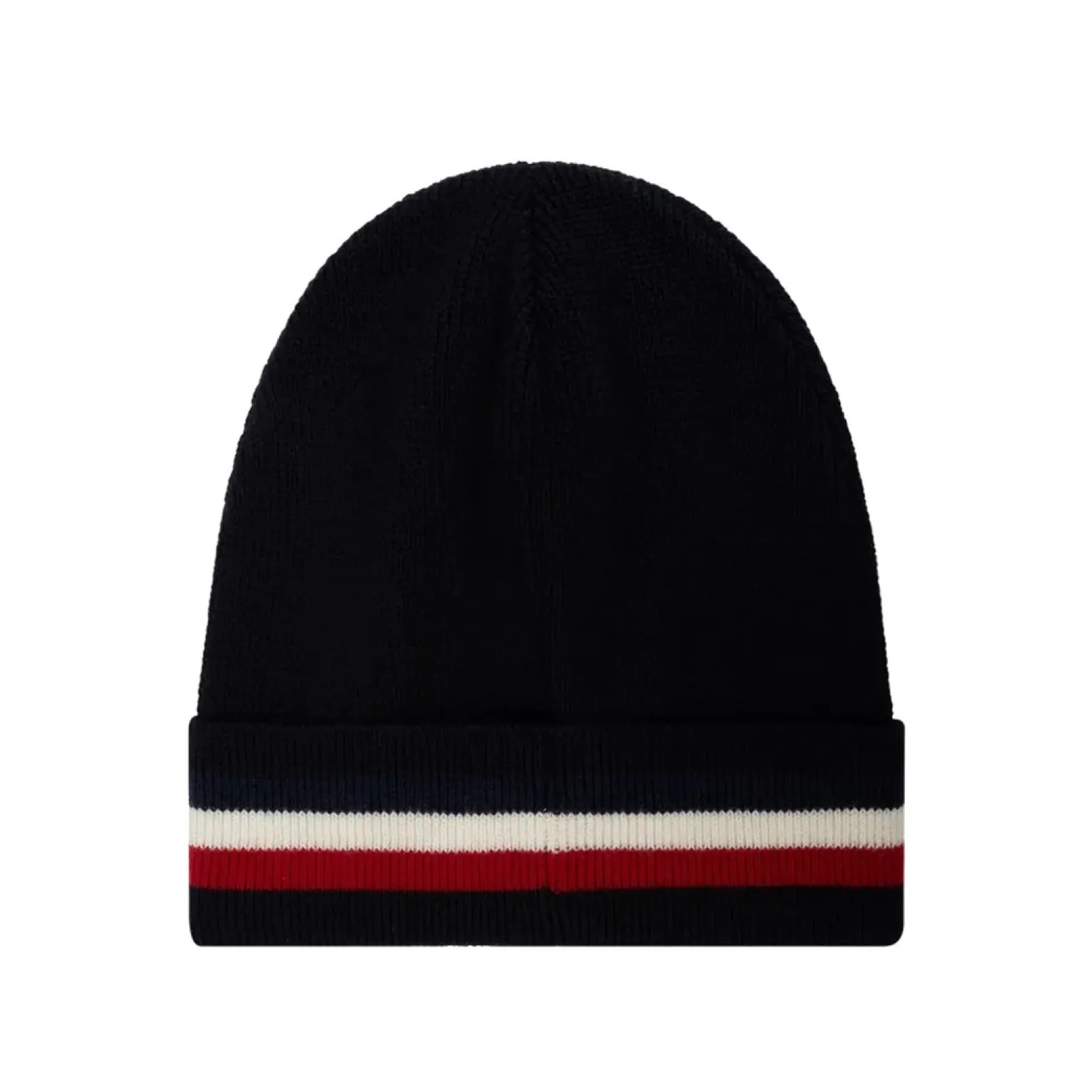 Moncler Cashmere Wool Beanie Striped Black