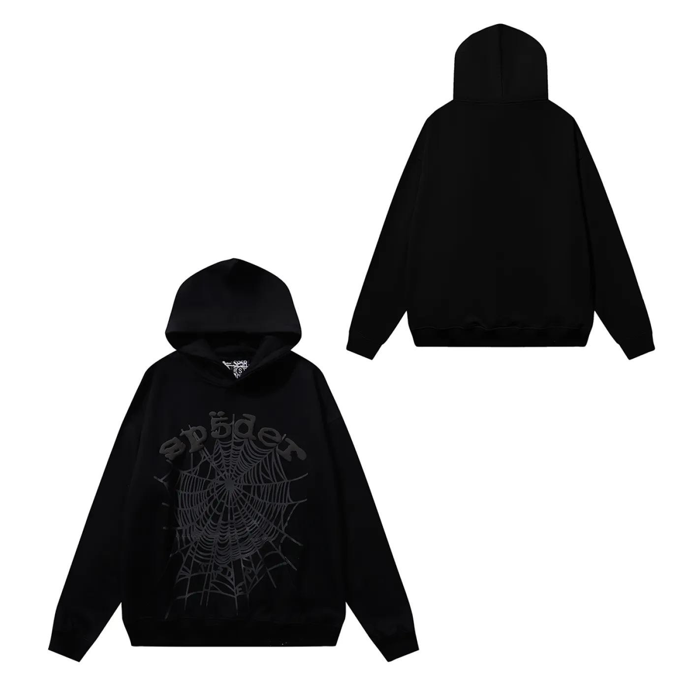 Sp5der Phantom Web Hoodie & Sweatpant Set Black