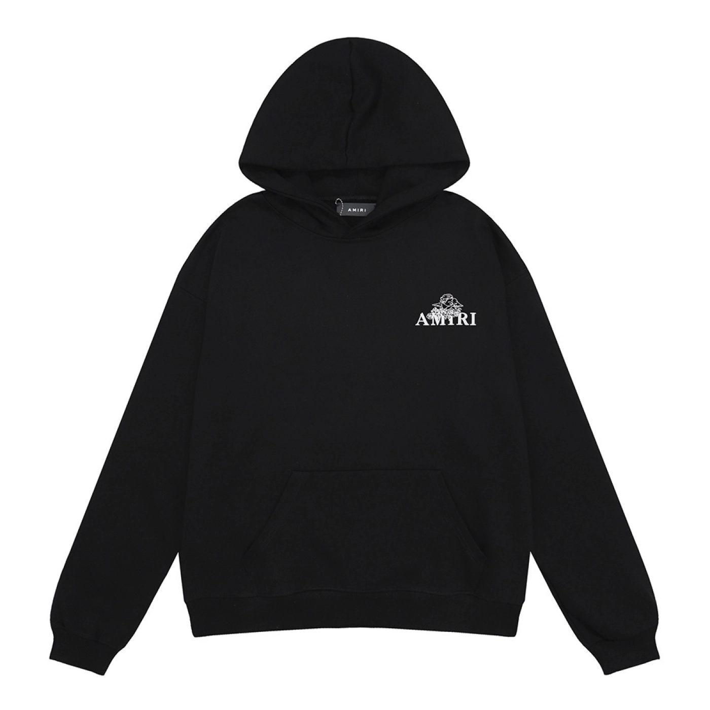 AMIRI Cupid Angel Print Hoodie Black