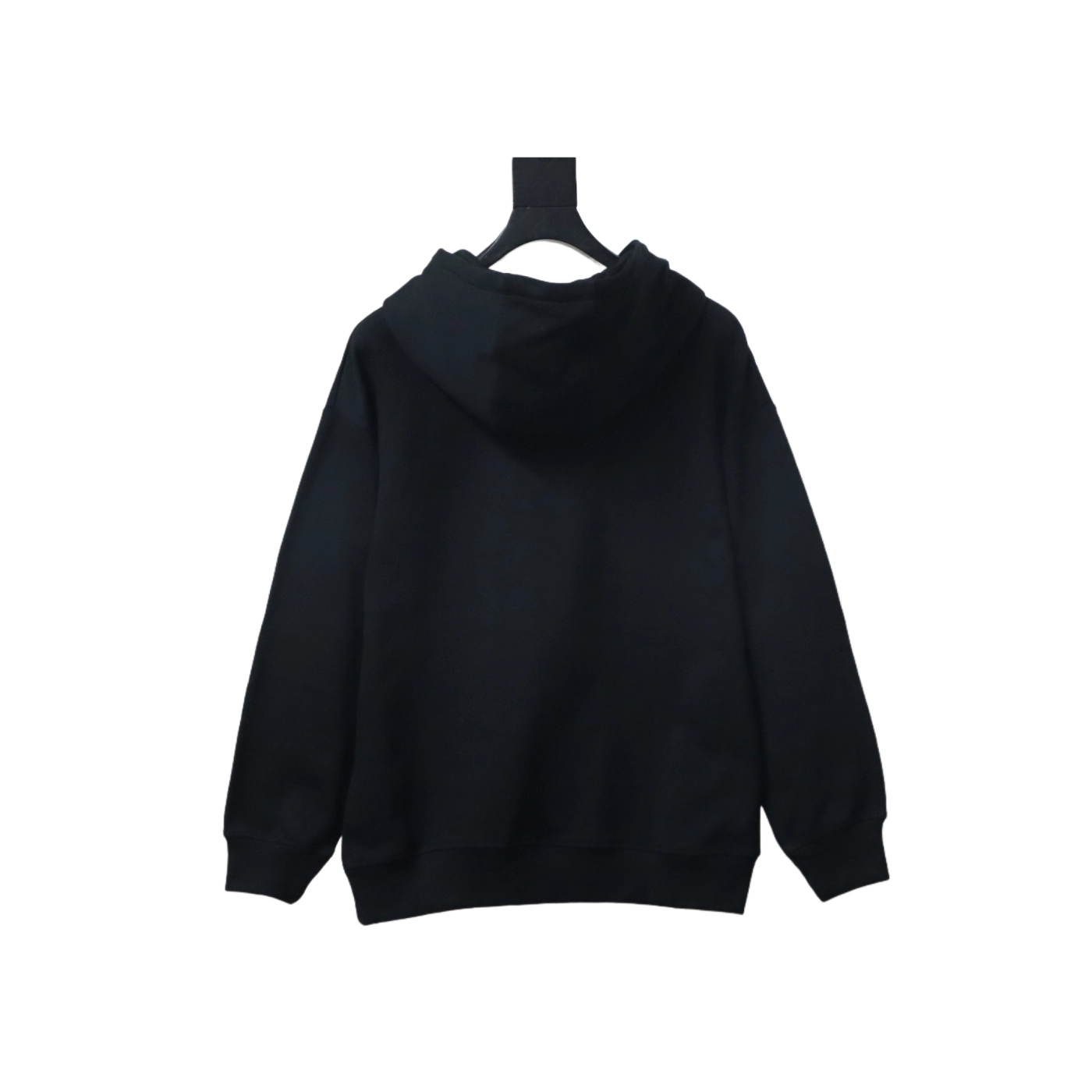 Gucci Musical Note Signature Logo Letter Embroidered Hoodie Black