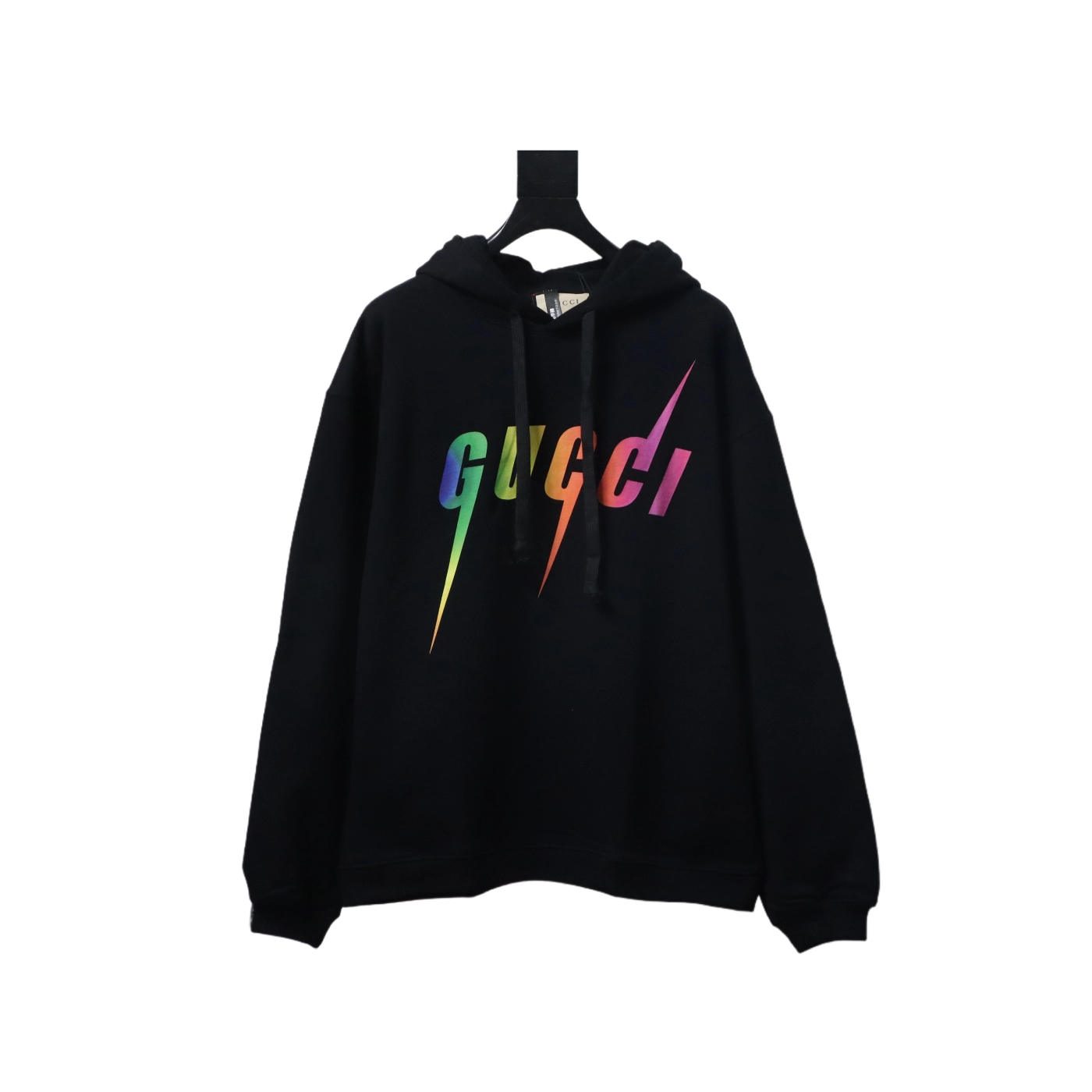 Gucci Cotton Blade Print Hoodie Black