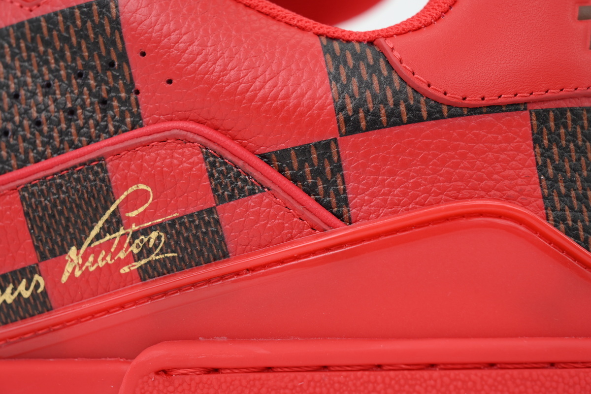 Louis Vuitton LV Trainer Damier Pop Red
