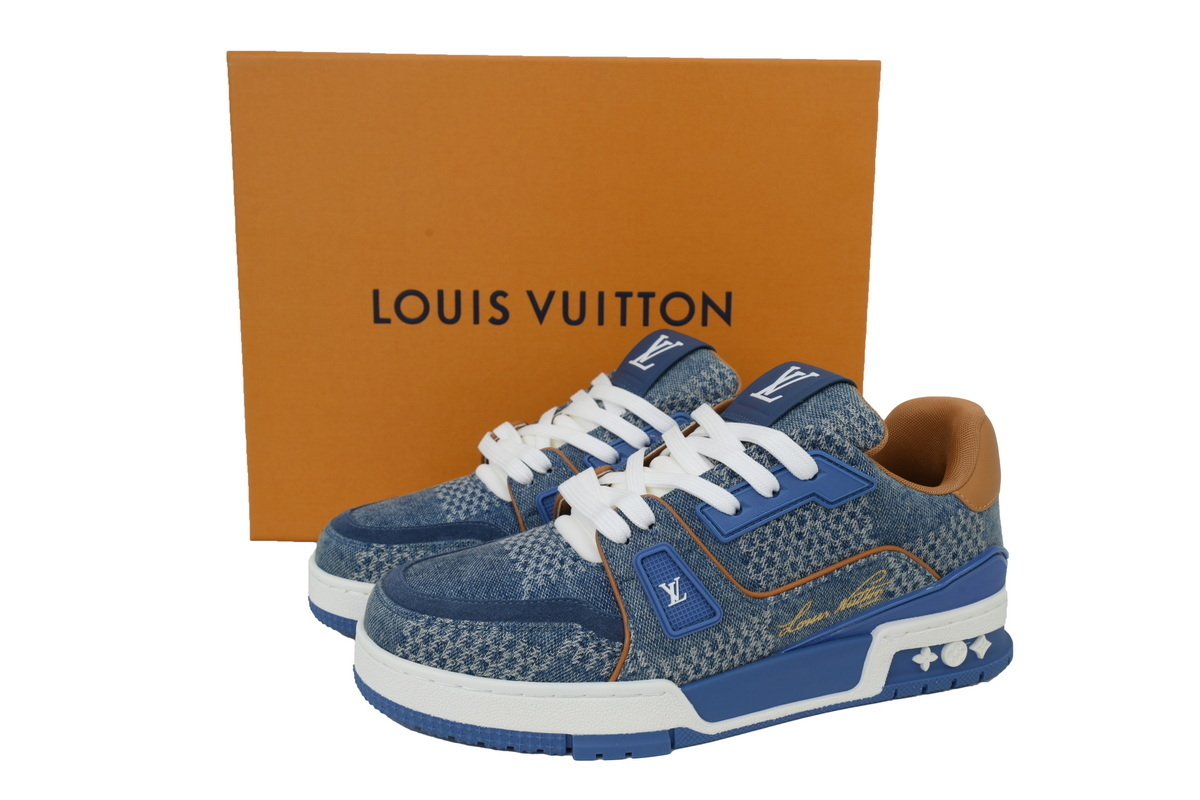 Louis Vuitton LV Trainer Blue Damier 3D Denim