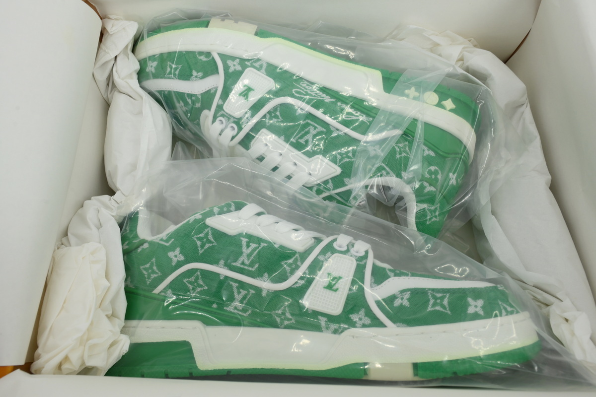 Louis Vuitton Trainer Green Monogram