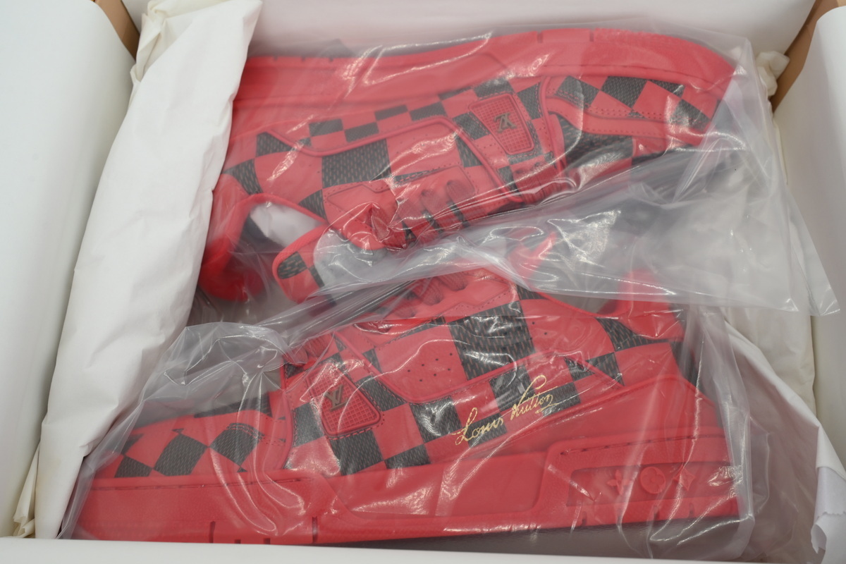 Louis Vuitton LV Trainer Damier Pop Red