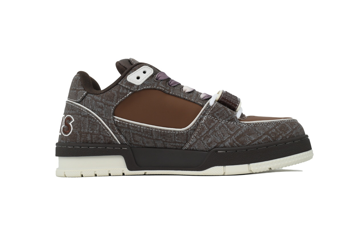 Louis Vuitton LV Trainer Mocha Brown Crocodile