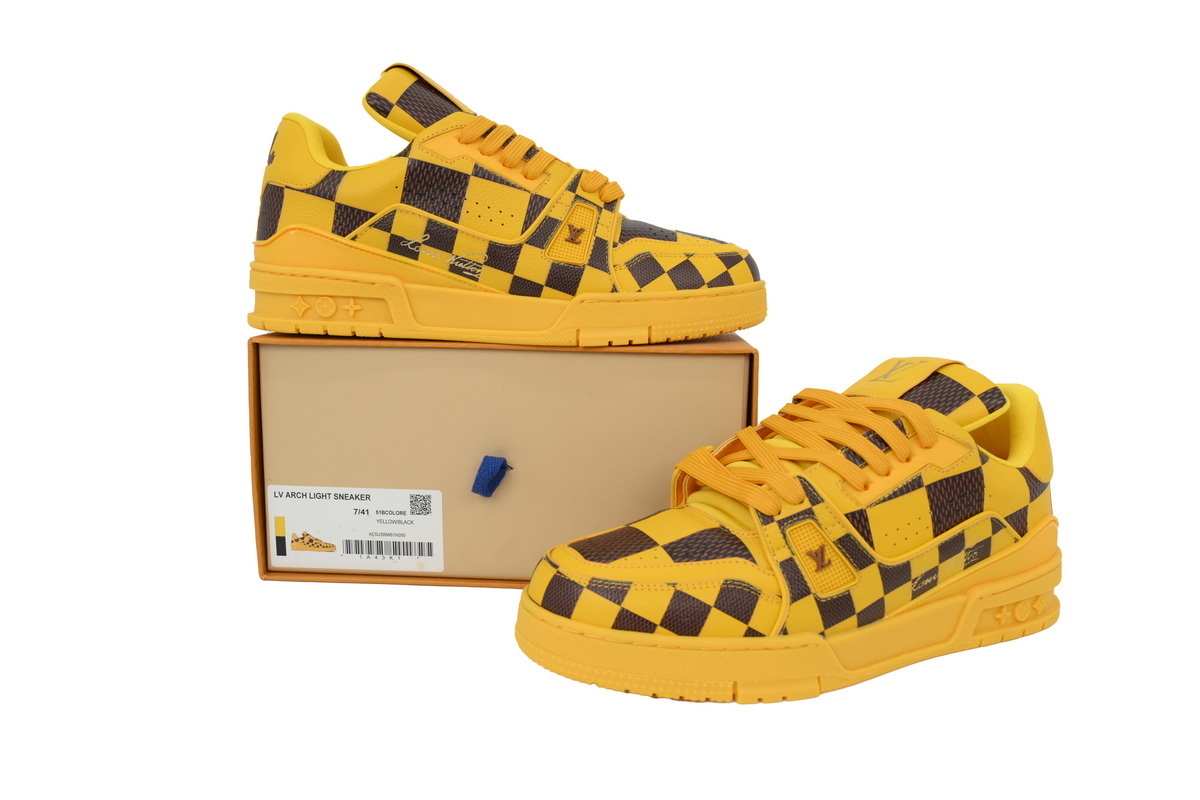 Louis Vuitton Trainer Damier Pop Yellow
