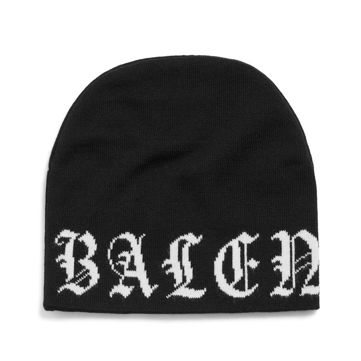 Balenciaga All-around Blackletter Beanie In Black