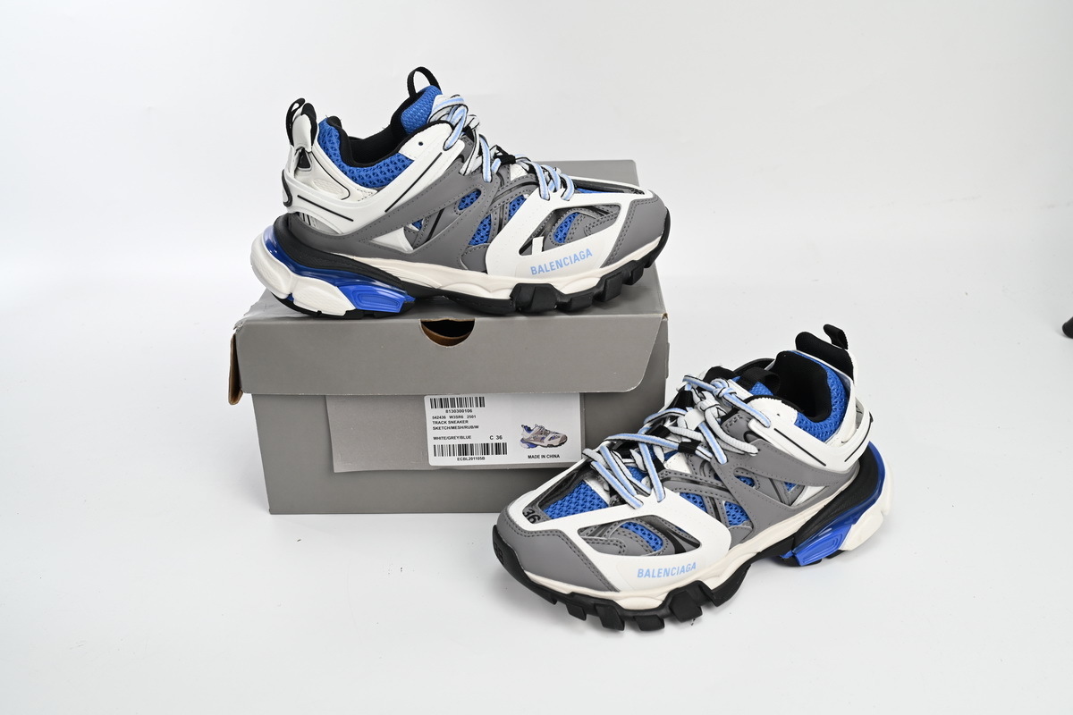 Balenciaga Track Tess S Black Black Grey White Blue 542436 W3SR6 2501
